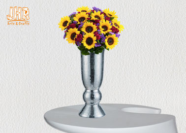 میز گلدان های کوچک فایبرگلاس داخلی گلدان های گلدان نقره ای موزائیک پایان