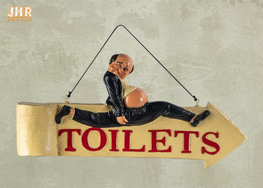 تابلوهای توالت خنده دار تابلو مجسمه مجلل پلی استر مجسمه ای با رزین تزیینی
