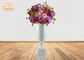 گلدان های فایبرگلاس سفید مات کاشی خانه های تزئینی وسایل تزئینی گلدان جدول مرکزی عروسی