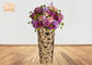 گلدان های تزئینی الگوی دایره ای تزئینی گلدان های فایبرگلاس طلایی برگ پایان 3 اندازه