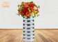 گلدان های گلدان فایبرگلاس استیل سبک مدرن با موزاییک آینه نقره ای پایان
