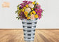 گلدان های تزئینی پهن شیشه ای تزئینی گسترده با گلدان نقره ای موزائیک
