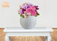 قابل حمل دور گلدانهای فایبرگلاس سفید براق گلدان گلدان سرخ شده گلدان