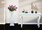 گلدان های طبقه گلدان مرکز فایبرگلاس سفید براق تزئینی