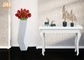 گلدان های گلدان فایبرگلاس با شکل مدرن هندسی با پایان سفید براق / مات سفید
