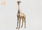 مجسمه جدول مجسمه مجسمه حیوانات ایستاده فایبرگلاس با برگ طلا