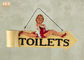 تابلوهای خنده دار جهت توالت زنانه خنده دار علائم تزئینی دیواری از جنس پلیورسین تزئینی Polyresin