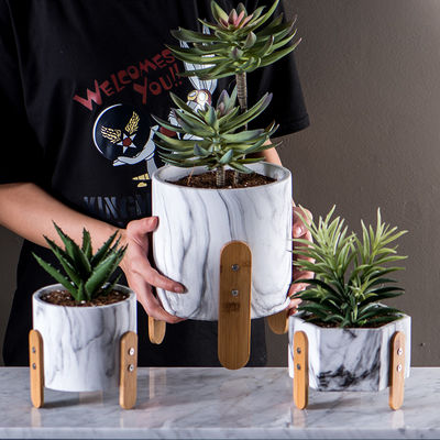 Table Pots Succulents Plant Pots Homewares Decorative Items Mini Cement Flower Pots Marbled Texture Planters