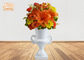 گلدان های میز عروسی کلاسیک گلدان های گلدان های داخلی کف گلدان های براق فایبرگلاس سفید