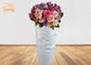 گلدان های فایبرگلاس سفید براق الگوی موجدار برای گیاهان مصنوعی 3 قطعه
