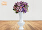 گلدان های فایبرگلاس سفید براق دهان گلدان های گل مصنوعی برای گلدان های مصنوعی
