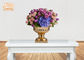 گلدان های گلدان فایبرگلاس کلاسیک با اندازه 3 عیار ، نهال های گلدان های پلیمری فشرده شده با گلدان طلایی