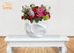 عروسی خانگی گلدان های گلدان فایبرگلاس کلاسیک الگوی موج دار و براق سفید