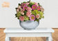گلدان های گلدان فایبرگلاس با پوشش نقره جام شکل ، کاسه های گلدان فایبرگلاس