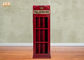 کابینت ذخیره سازی غرفه تلفن بریتانیایی قفسه ذخیره سازی چوب عتیقه MDF کف پوش قرمز رنگ قرمز
