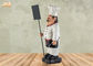 مجسمه سرآشپز مجسمه سرآشپز Polyresin Chef Figurine چوبی تخته سنگ مجسمه