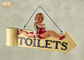 تابلوهای خنده دار جهت توالت زنانه خنده دار علائم تزئینی دیواری از جنس پلیورسین تزئینی Polyresin